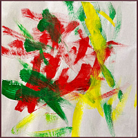 Абстракция Жуи,  картина, написанная пандой из Московского зоопарка