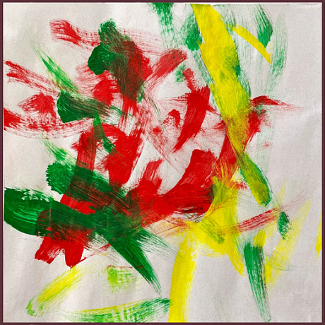 Абстракция Жуи,  картина, написанная пандой из Московского зоопарка