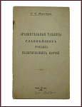 Сравнительные таблицы главнейших русских политических партий